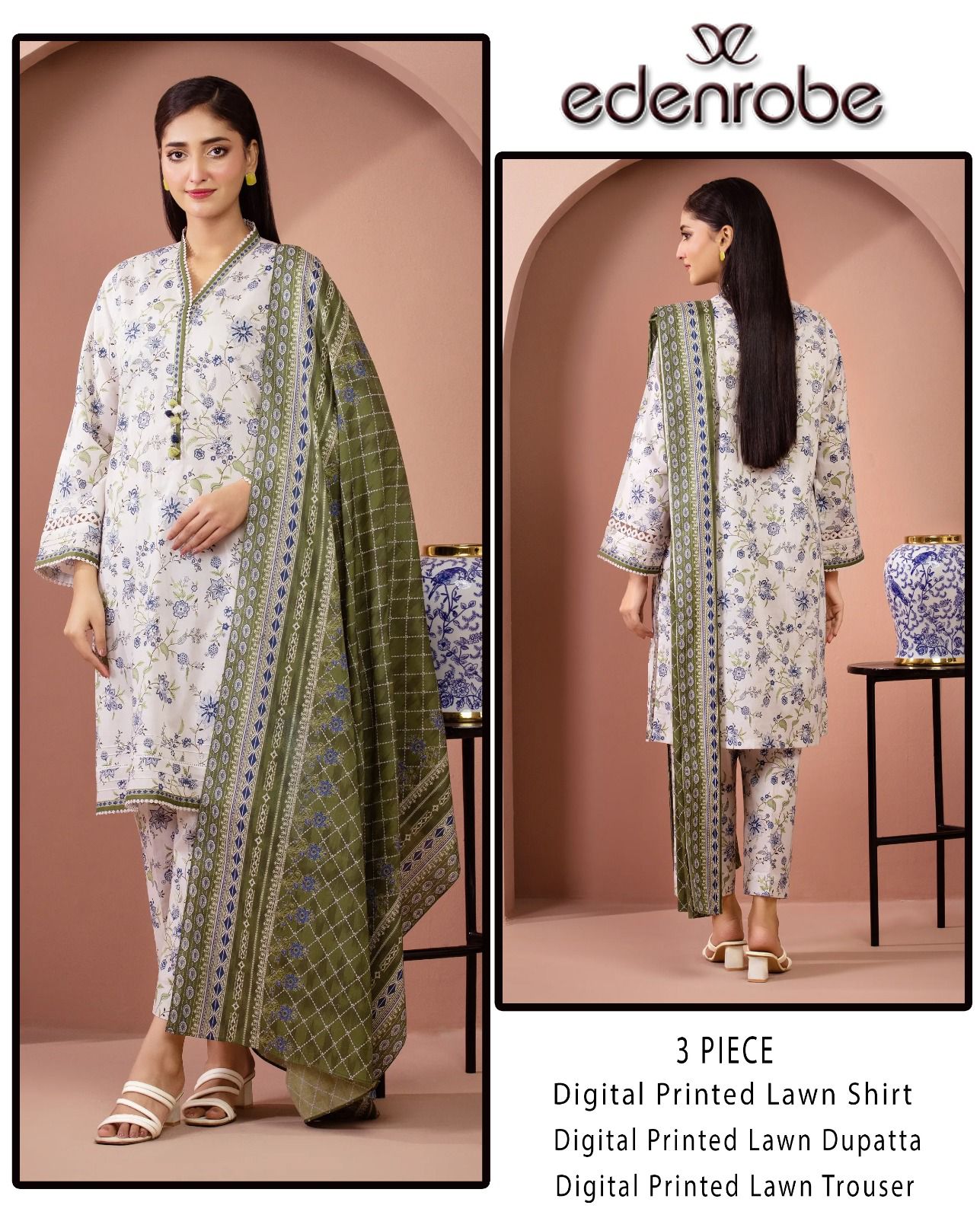 Digital Printed Lawn Shirt & Trouser With Digital Printed Lawn Dupatta 5 Digital Printed Lawn Shirt & Trouser With Digital Printed Lawn Dupatta - Image 5
