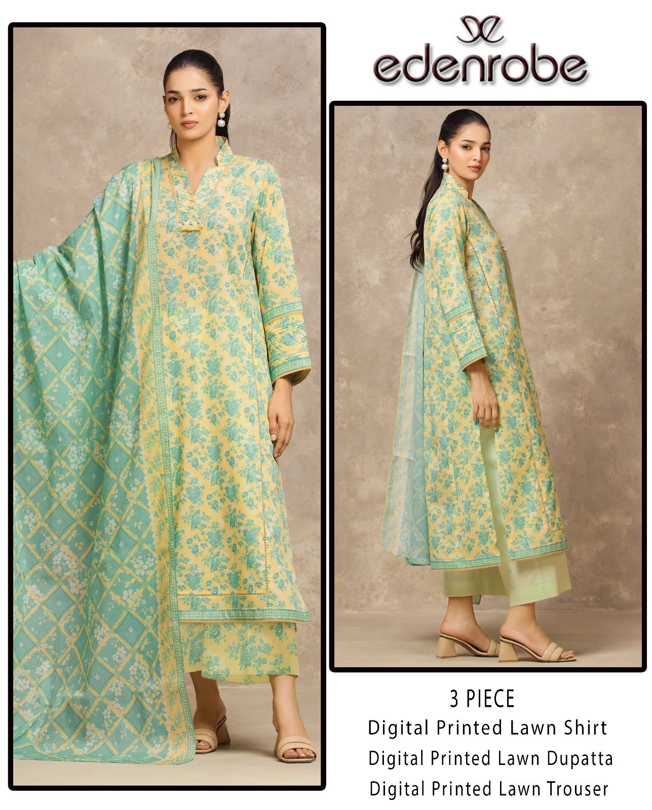 Digital Printed Lawn Shirt & Trouser With Digital Printed Lawn Dupatta 21 Digital Printed Lawn Shirt & Trouser With Digital Printed Lawn Dupatta - Image 21